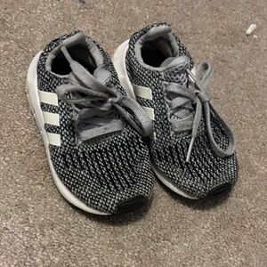 Adidas Kids Black and White Sneakers